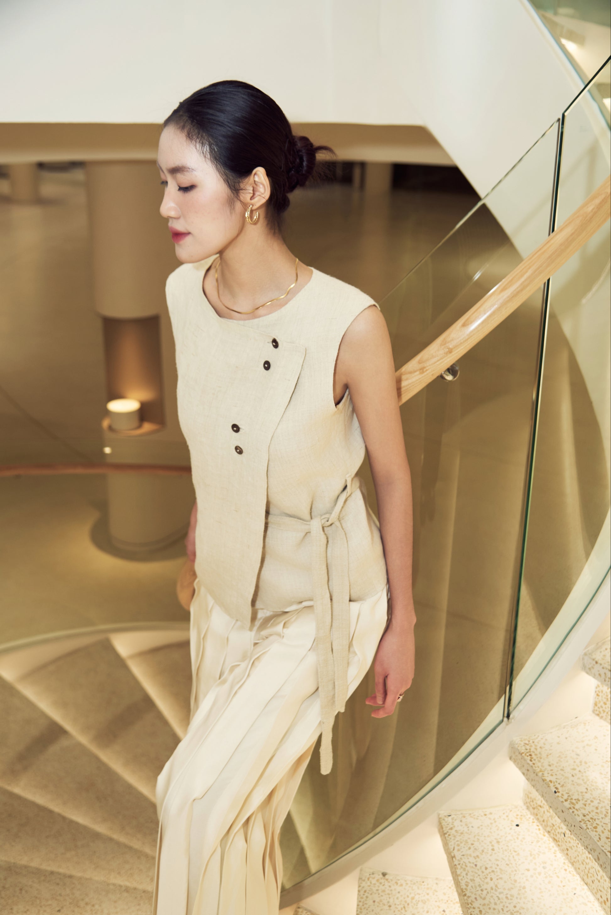 Fluviatilis Silk Pleated Dress Trousers