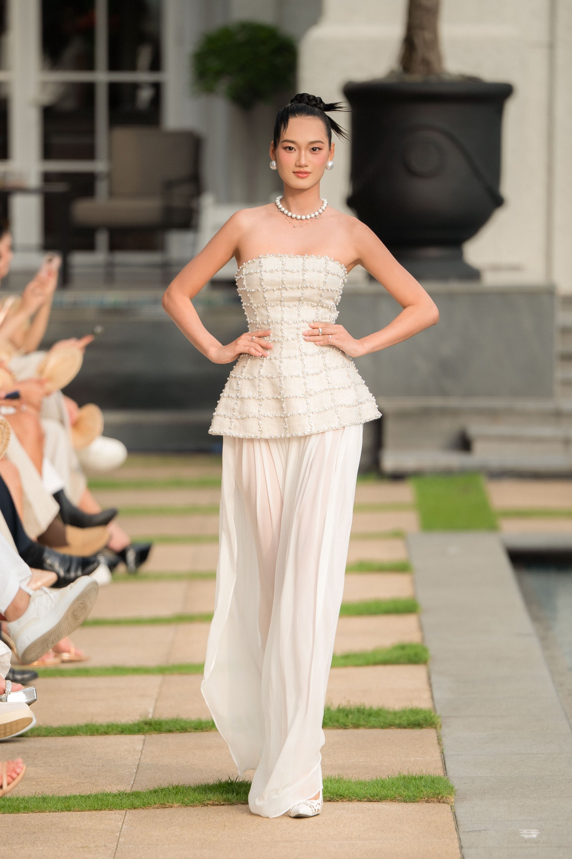 Euphlebia Hemp Corset & Chiffon Skirt Set