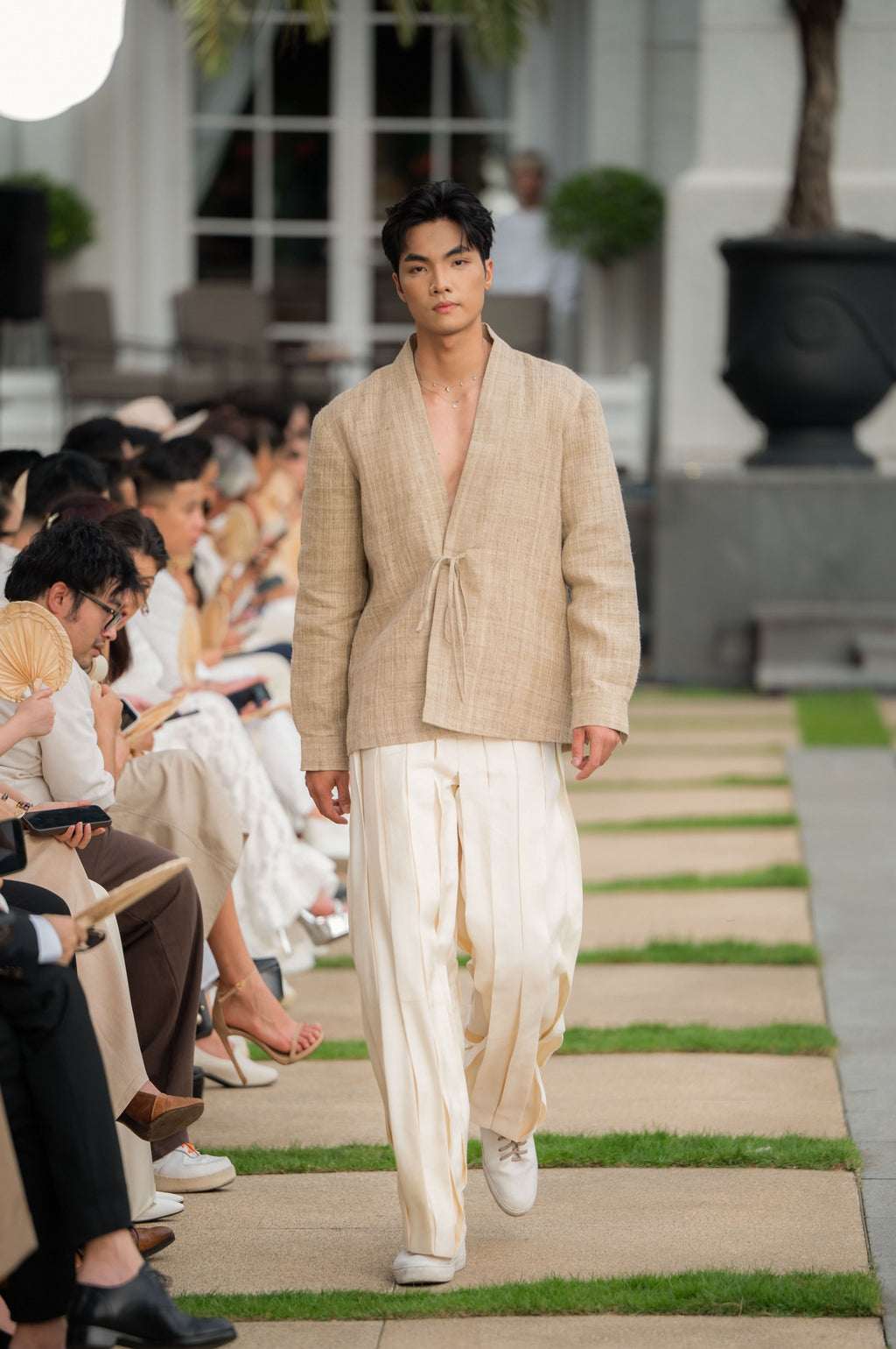 Fluviatilis Silk Pleated Dress Trousers