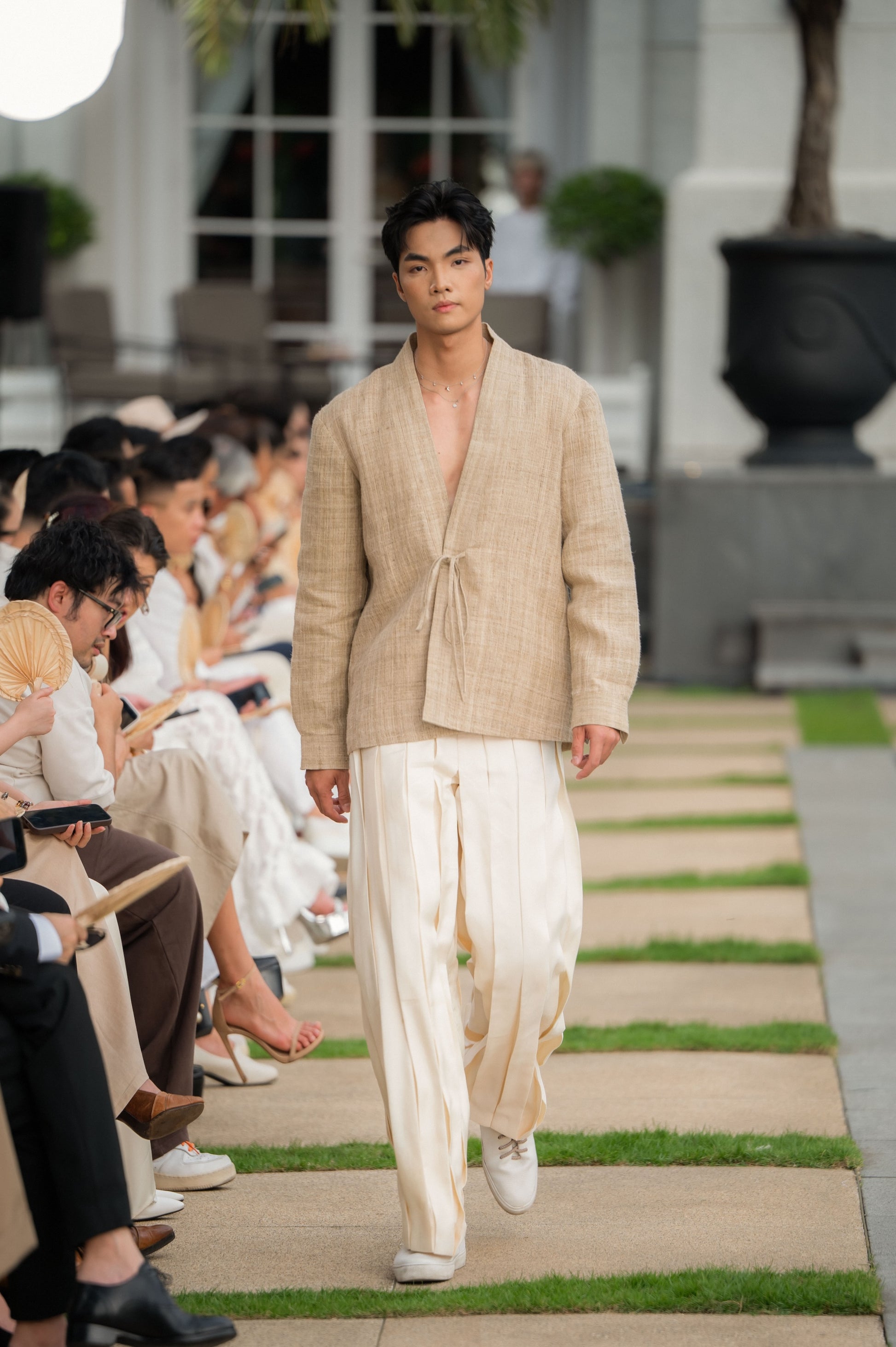 Fluviatilis Silk Pleated Dress Trousers