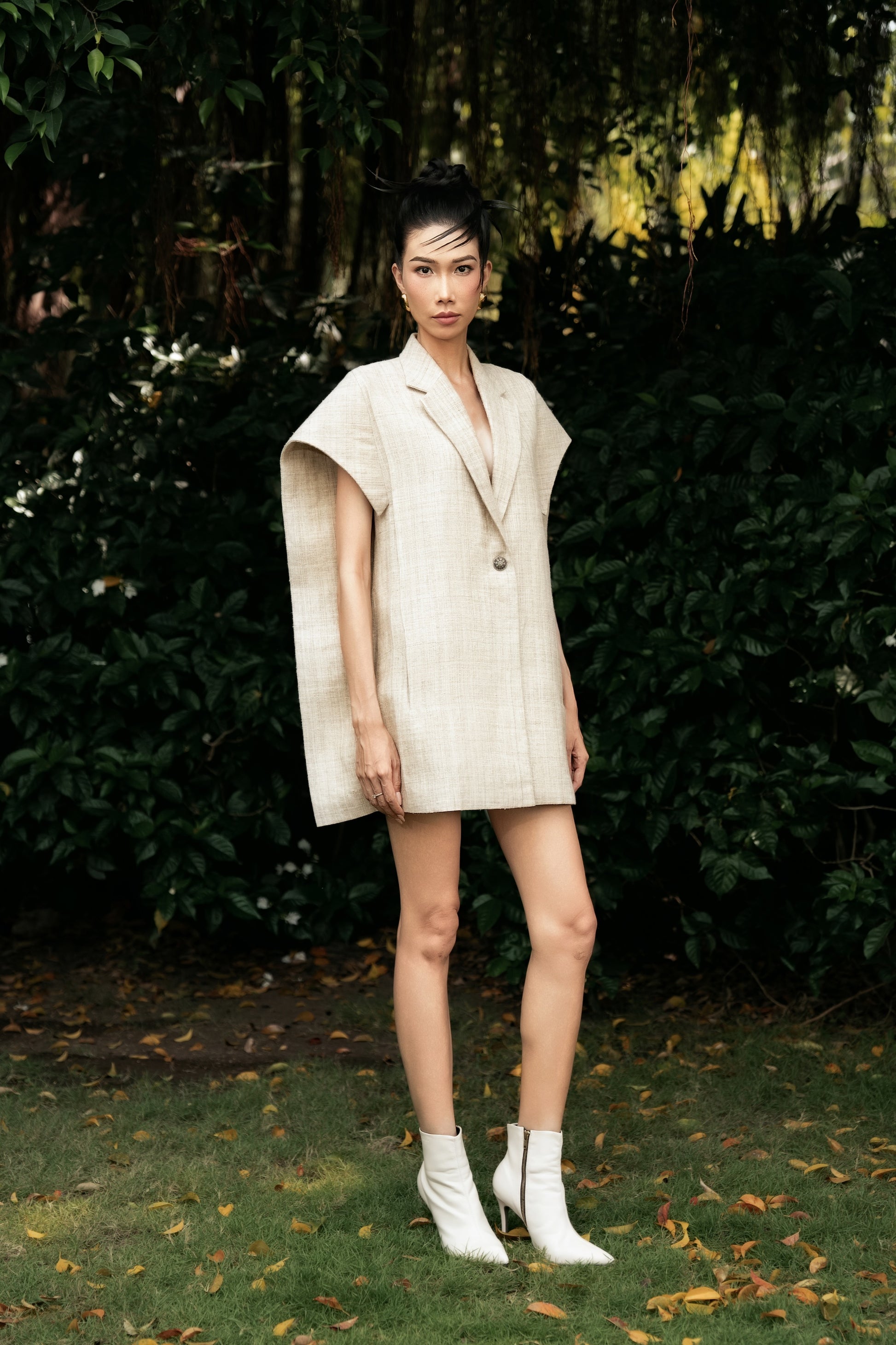 Reticulata Cape Blazer Dress