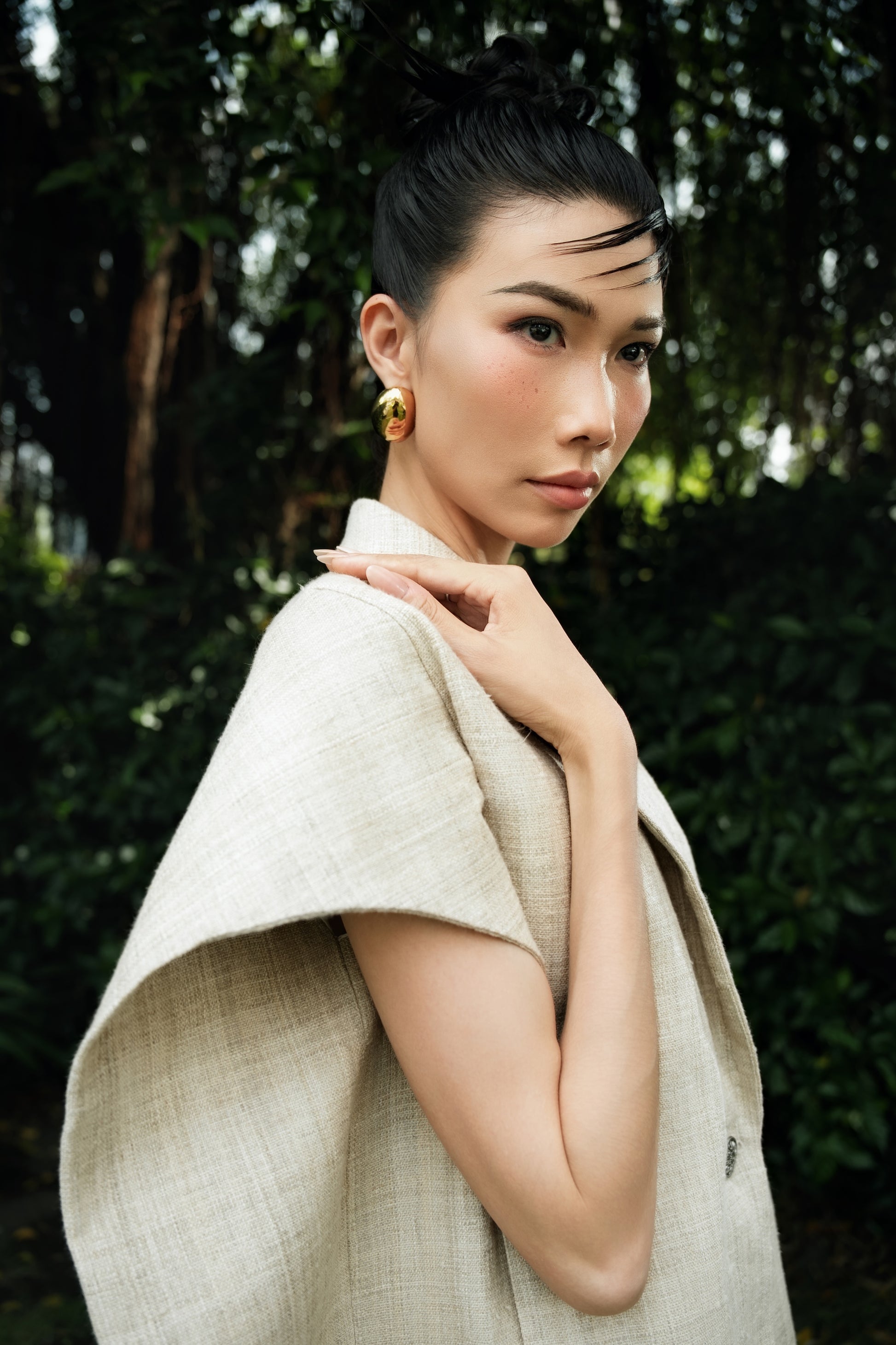 Reticulata Cape Blazer Dress