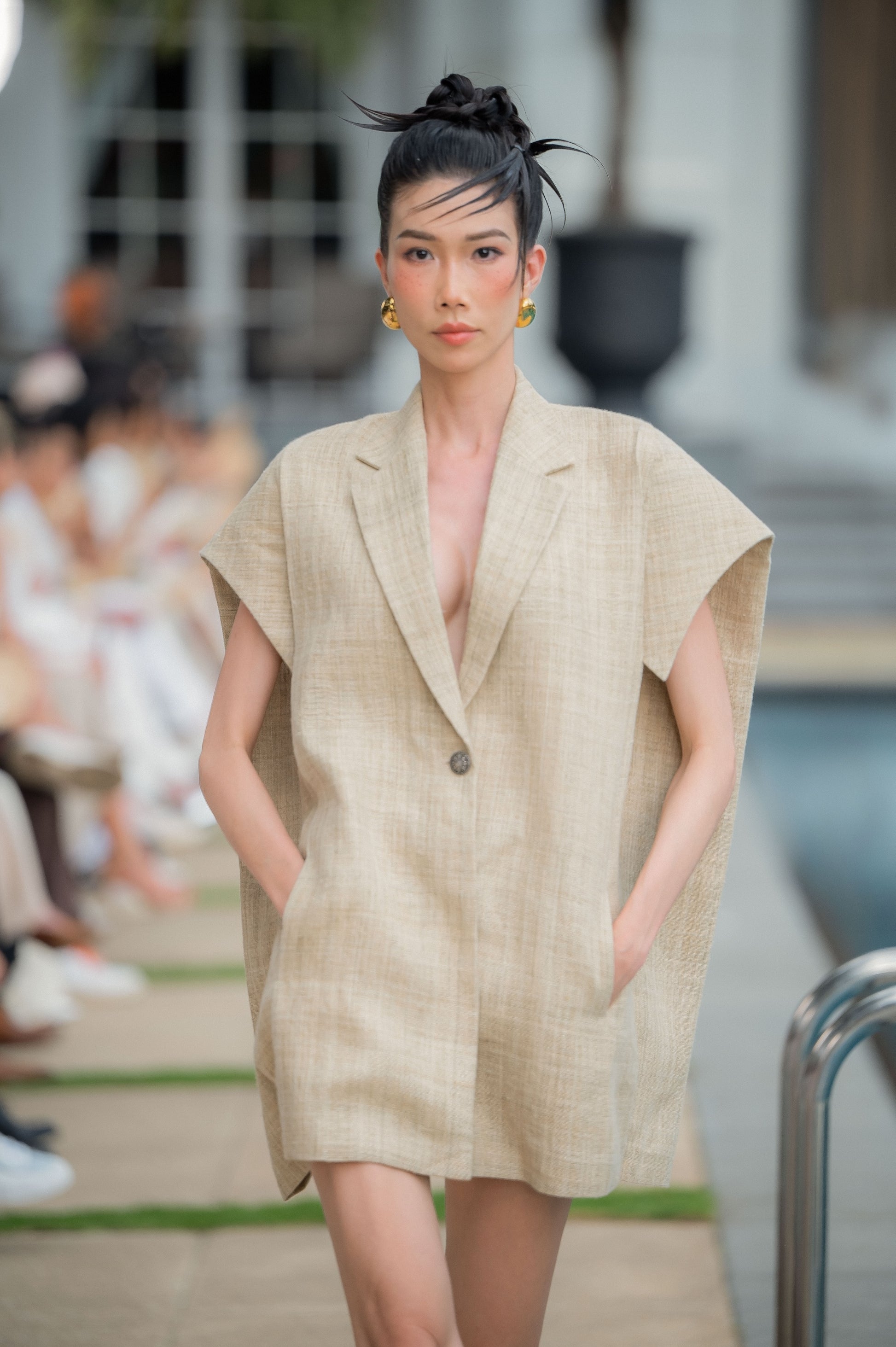 Reticulata Cape Blazer Dress