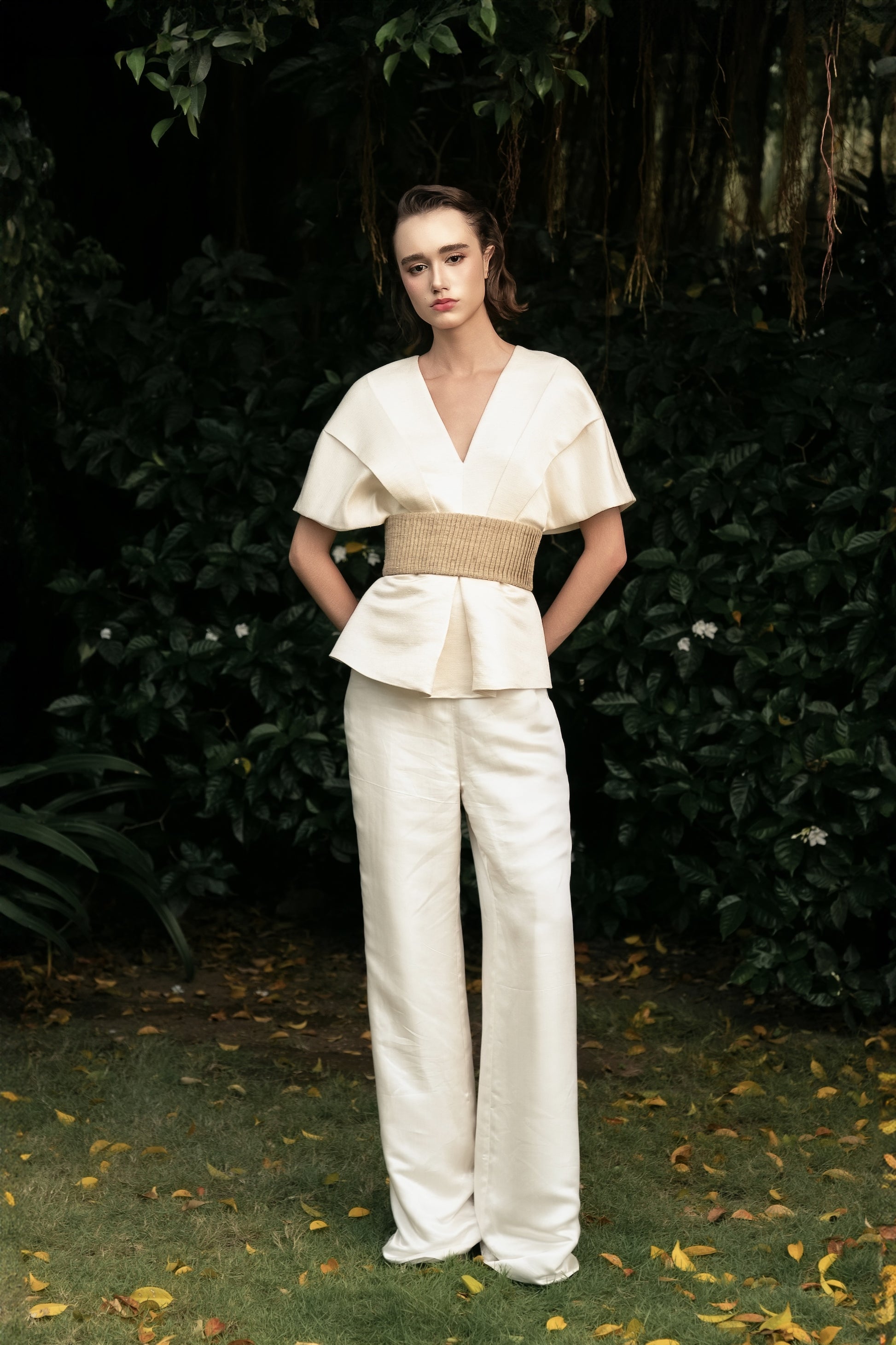 Yuletide Obi-waist wrap top